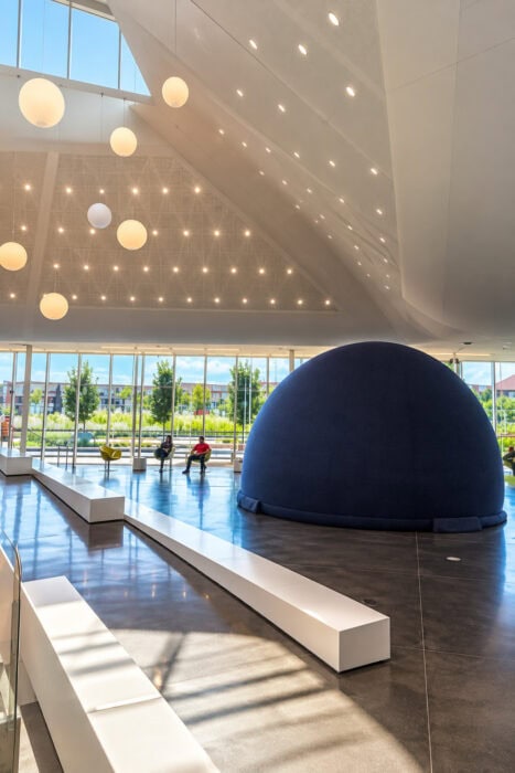 Modern Atrium With Sculptural Dome