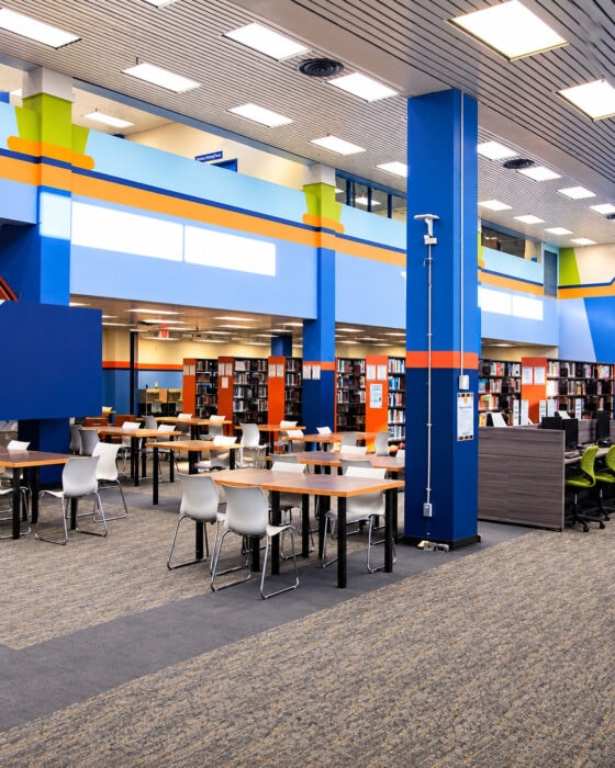 Modern Library Atrium Study Space (1)