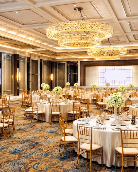 Venues Speranza Banquet Halls Luxurious Crystal Chandelier Ballroom