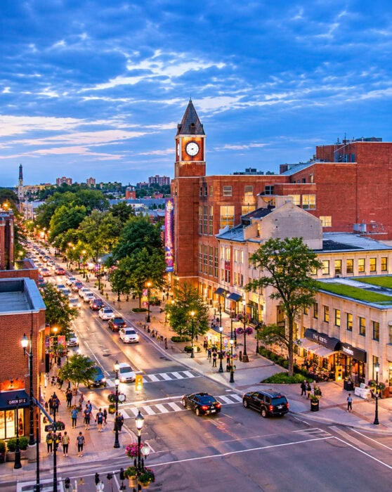 Brampton Clock Tower At Blue Hour