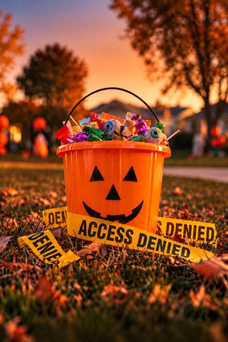 Access Denied Candy Bucket At Sunset