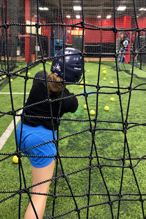 Batting Cage Swing Through Netting