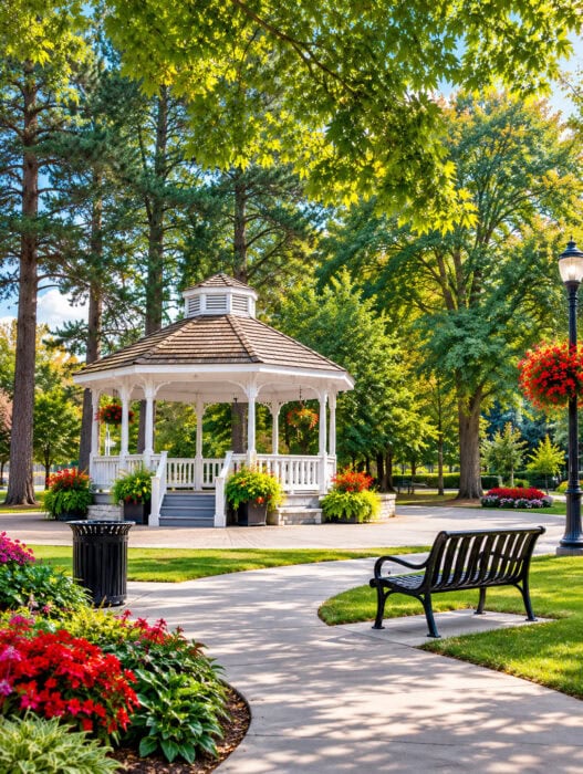 Serene Gazebo Garden Park