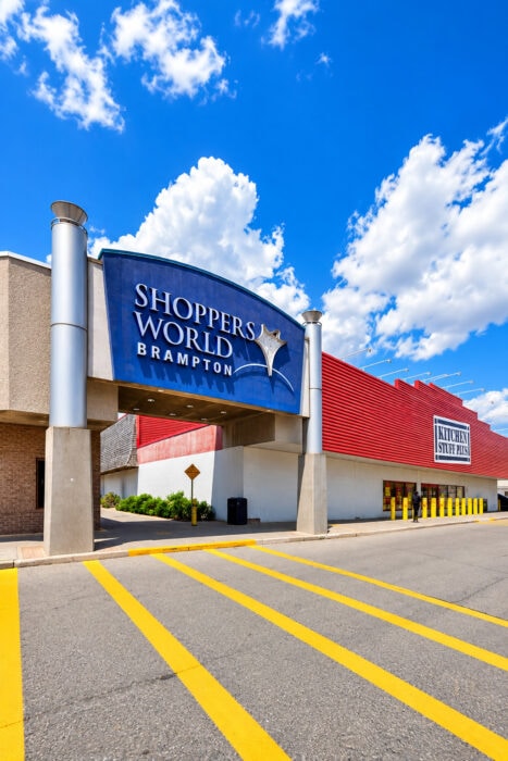 Sunny Shoppers World Mall Entrance