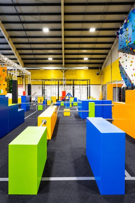Vibrant Indoor Ninja Parkour Gym