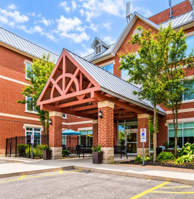 Welcoming Brick Building Entrance